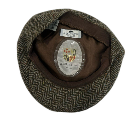 Jonathan Richard Newsboy Cap Men’s Size 7 1/4 M Ireland 100% Wool Plaid - Picture 4 of 11